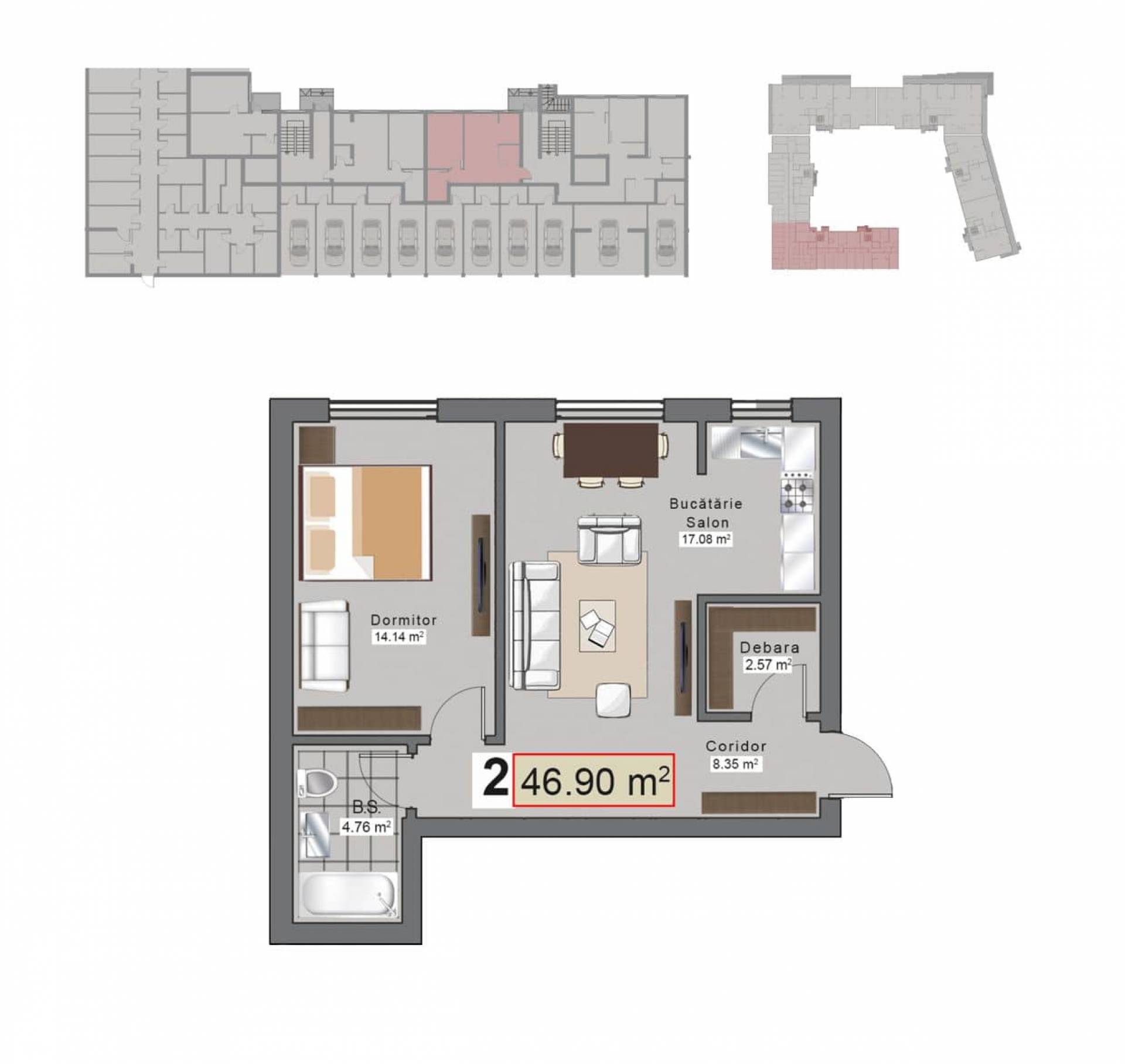 Apartament cu 2 camere!
