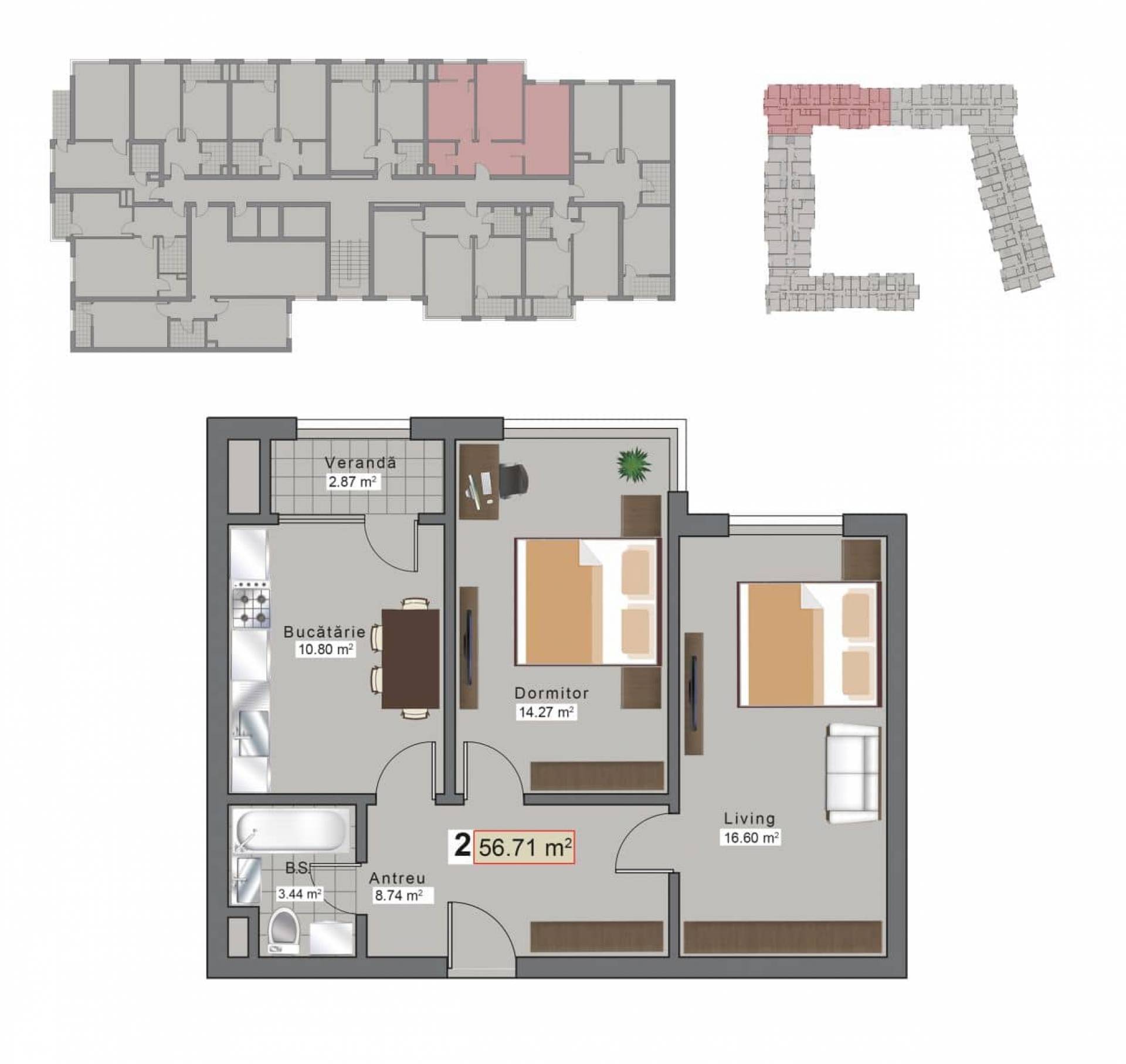 Apartament cu 2 camere!!!